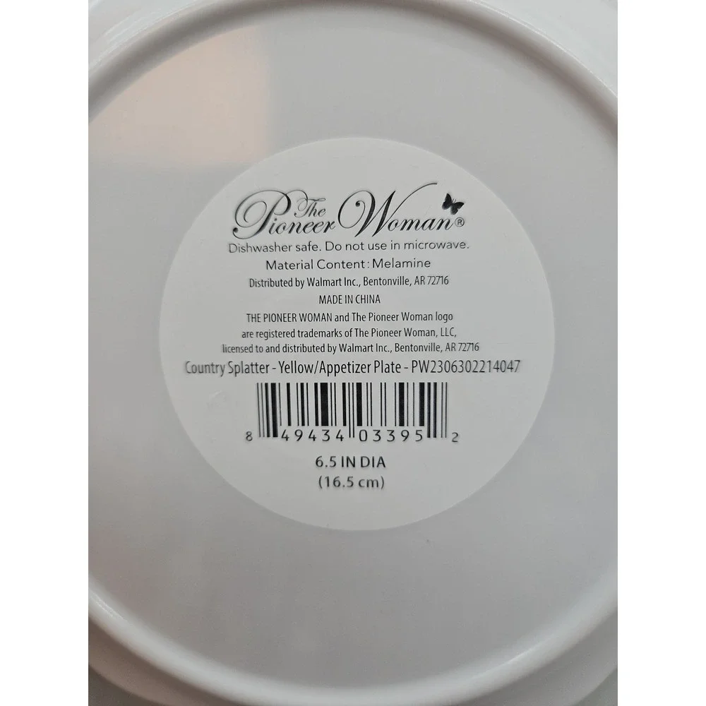 Pioneer Woman‎ Melamine Appetizer Dessert Plates Multiple Patters Set Of 4